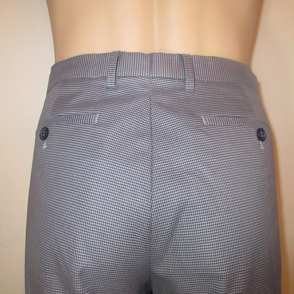Banana Republic Men Dress Grey Black  Pattern Cotton   Pants Slim Fit  32x30 - Picture 5 of 14